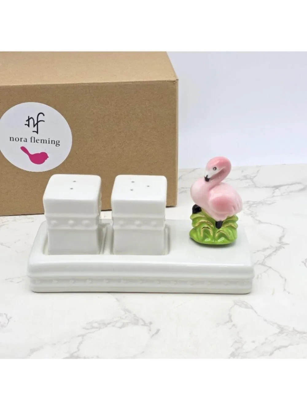 Nora Fleming PEARL DOT Salt & Pepper Shaker Set with Tray and 3 Minis S6B NEW